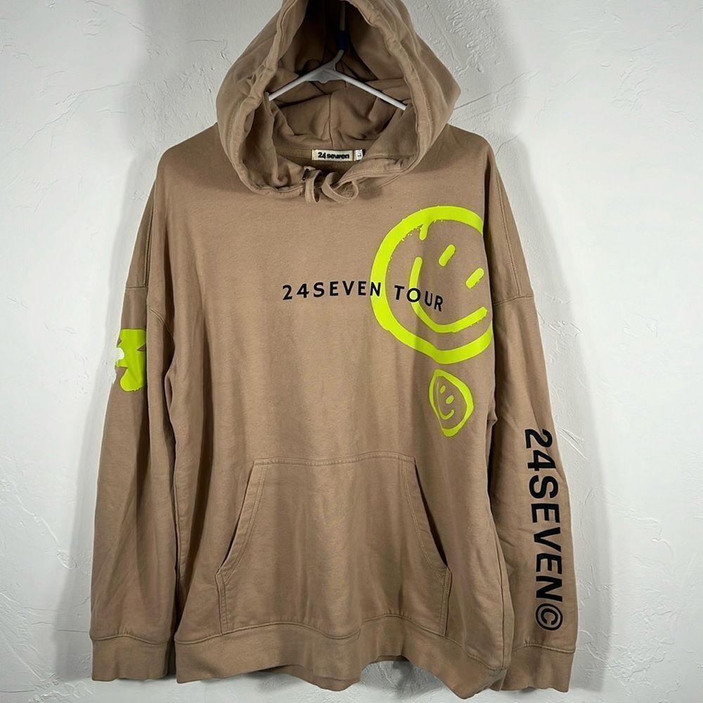 🔥🔥 24Seven Tour Streetwear Hoodie Sweatshirt ‎ Sz Lg - EXCELLENT Condition